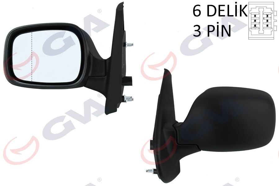 DIŞ DİKİZ AYNASI SOL KANGOO 01 ELEKTRİKLİ ISITMALI ASFERİK 3 FİŞ VM-132NEHL