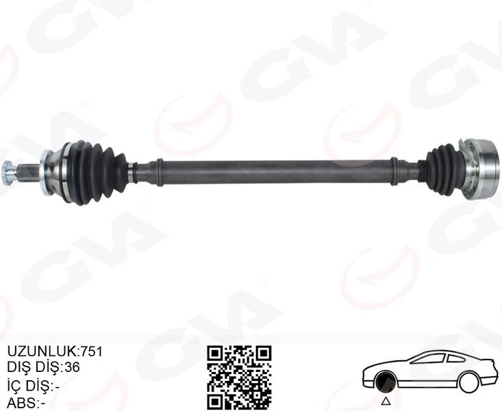 KOMPLE AKS SAĞ DÜZ VİTES BENZİNLİ POLO-CORDOBA-IBIZA-FABIA 01-10