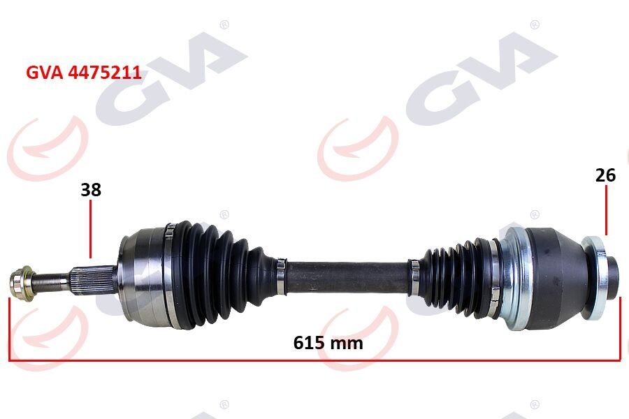 KOMPLE AKS SOL TRANSPORTER T5 2.5 TDİ 03-11 6 VİTES 615mm