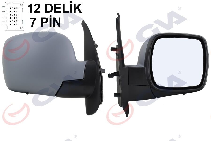 DIŞ DİKİZ AYNASI SAĞ KANGOO 08 ELEKTRİKLİ ISITMALI ASTARLI SENSÖRLÜ KONVEKS VM-6131EHPSR