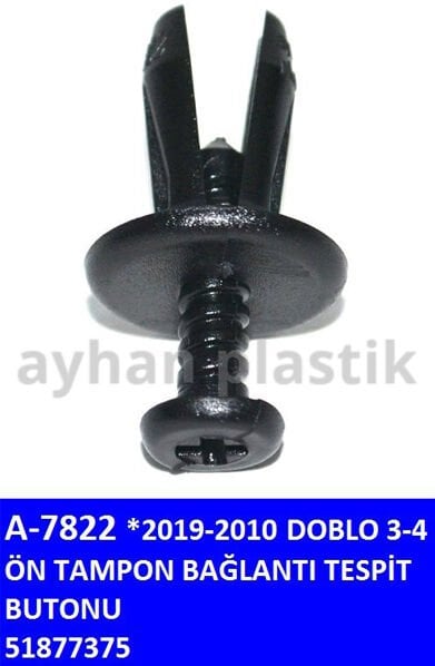 x ÖN TAMPON BAĞLANTI TESPİT BUTONU DOBLO 3-4 10-19