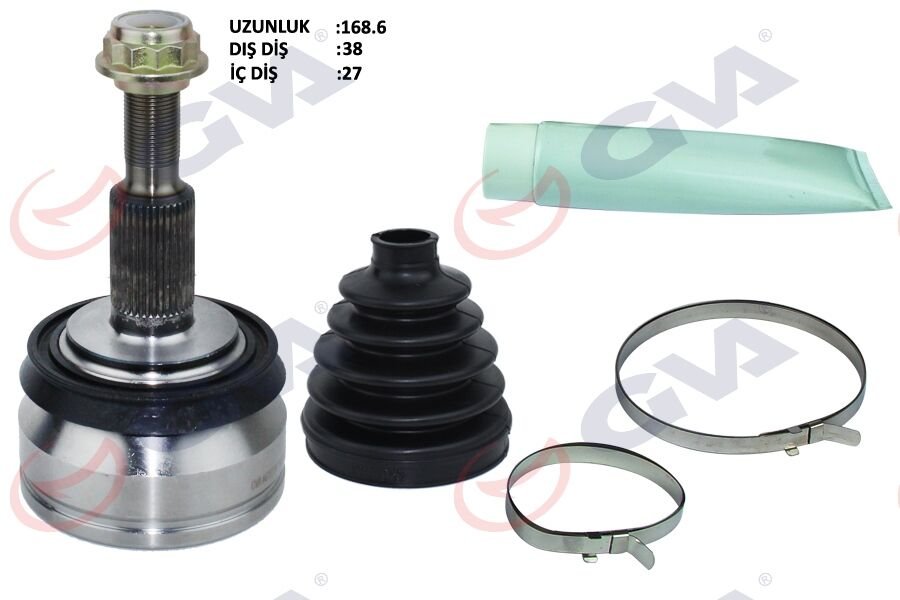 AKS KAFASI DIŞ ÖN TRANSPORTER T5 1.9 TDI 04-10 AXB 38x27x63 168.5mm