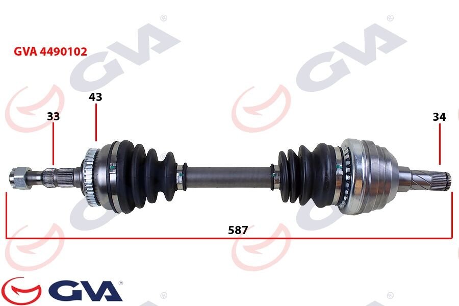 KOMPLE AKS SOL VECTRA A 1.8-2.0 88-95 -ASTRA F 92-98 -CALIBRA A 89-97 ABS Lİ 43DİŞ 587mm