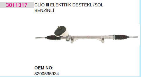 3011317 DİREKSİYON KUTUSU ELEKTRİKLİ SAC JANT 15J CLIO III 05 MODUS 04 MICRA III 03 A0007954