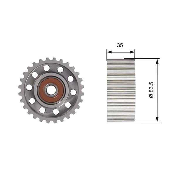 EKSANTRİK GERGİ RULMANI DİŞLİ TOYOTA HILUX 2.4L 2L 2L-T LN85 LN145 LN105 90-04 / HIACE 2.4L 2L LH112 LH114 89-