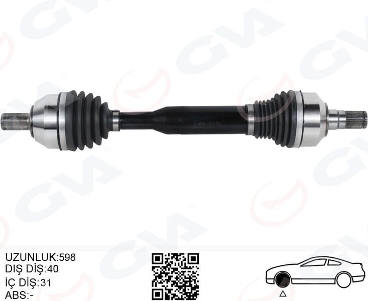 ÖN AKS KOMPLE SOL VOLVO XC60 I 10 15 D3-D4-T5-T6 XC60 II 15 D4 OTOMATİK ŞANZIMAN 8 VİTES