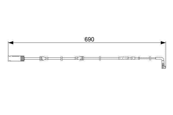 ÖN BALATA FİŞİ İKAZ KABLOSU BMW E90 07-11 E92 07-13 E93 08-13 690 MM