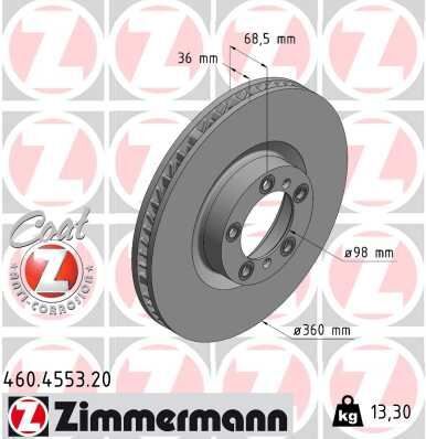 FREN DİSK ON SOL PORSCHE CAYENNE 9YA 17 PANAMERA 971 16 360 mm - 36 mm