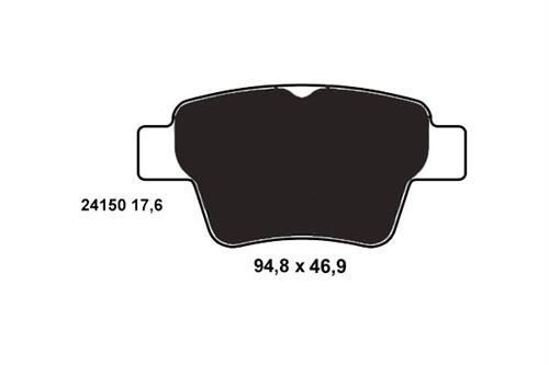ARKA BALATA P307 00 307 SW 02 307 CC 03 207 06 C4 04 08 KÜÇÜK TİP
