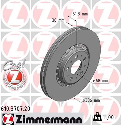 ÖN FREN AYNASI ADET VOLVO XC90 2.5T-D5-T6 2002-2010 17 JANT 336x30x5DLxHAVALI 986479202-DF4340S