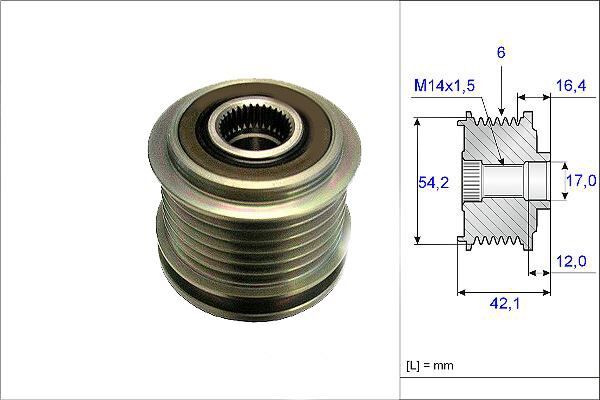 ALTERNATÖR KASNAĞI VOLVO S40 1.6D 2.0D 04-12 C30 1.6D 06-12 V70 2.0D 07-15 V50 06-12 C70