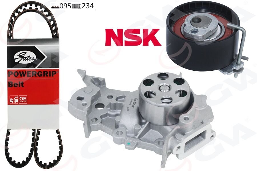 DEVİRDAİMLİ EKSANTRİK GERGİ KİTİ 095x234 RENAULT CLIO II 98 05 CLIO III 05 12 CLIO IV 12 19