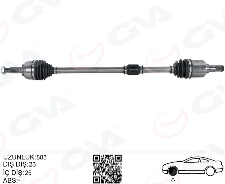 KOMPLE AKS SAĞ NISSAN MICRA 1.2L CG12DE CGA3DE CR12DE CR14DE 1.5L K9K Otomatik vites K12 03-09 23x25