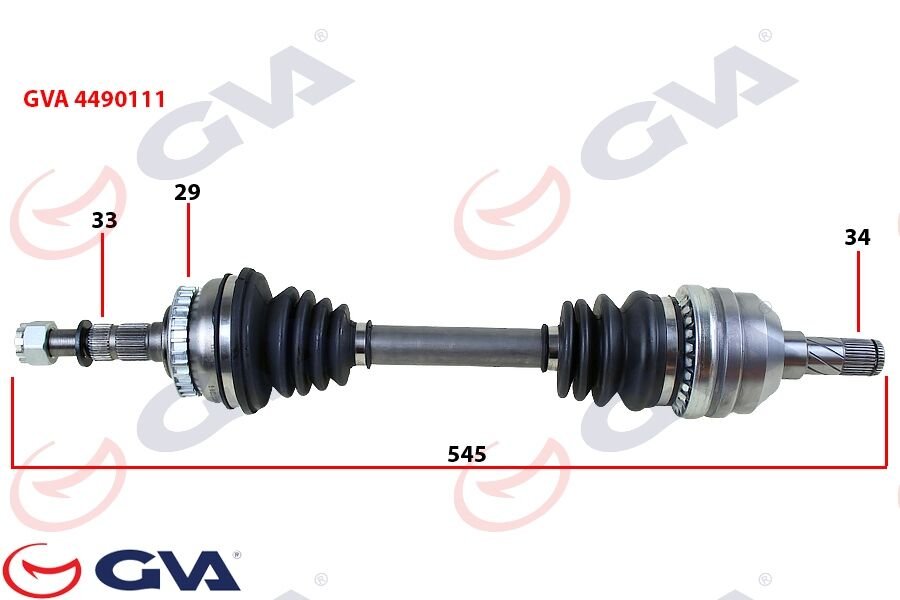 KOMPLE AKS SOL VECTRA B 1.6İ-1.8İ-2.0İ 95-03 ABS Lİ 29 DİŞ 595mm
