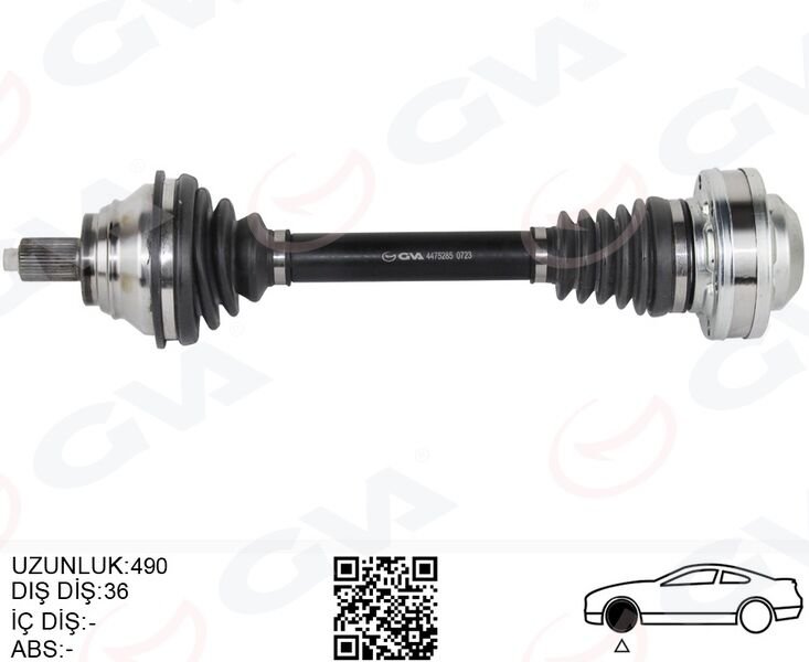 KOMPLE AKS ÖN SOL GOLF5-JETTA-CADDY-PASSAT 1.9 TDİ-2.0 TDİ 04- BKP-BKD-BLS-BKC-BXE 1.9 TDİ-2.0 TDİ