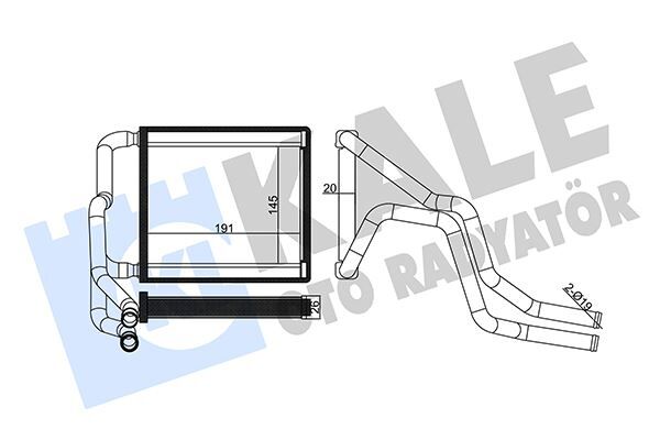 KALORİFER RADYATÖRÜ HYUNDAI i20 1.2L G4LA benzinli 15-20 / 1.4L G4LC 15-18 / 1.4L D4FC CRDi dizel 15 -18 / BAYON 1.4 G4LC 20- - ALEMİNYUM