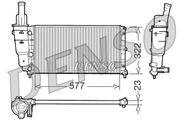 RADİATOR. ENGİNE COOLİNG FIAT PALIO 96-