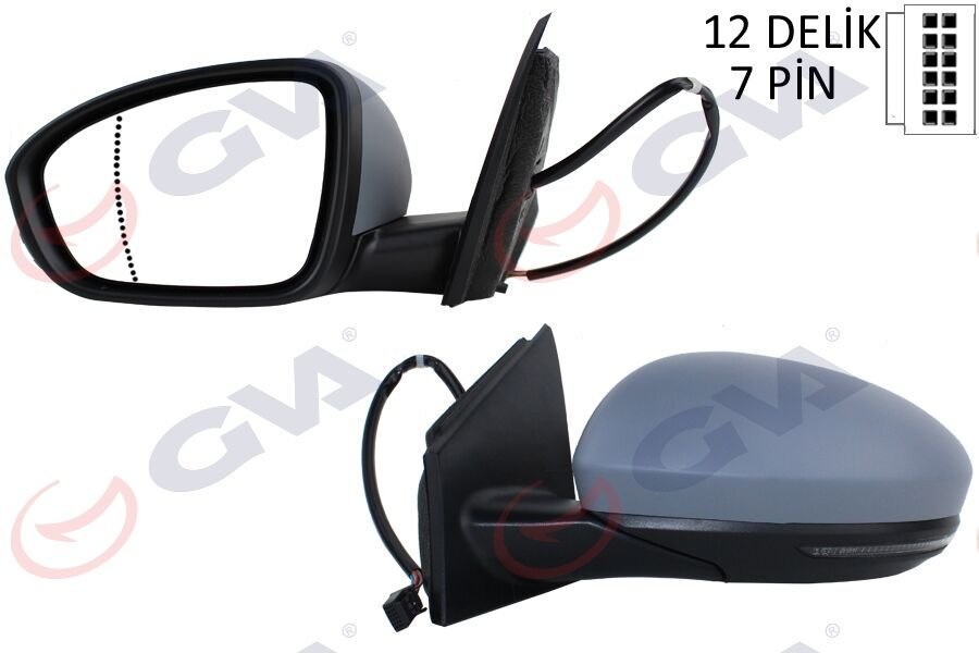 DIŞ DİKİZ AYNASI SOL MEGANE IV 15 ELEKTRİKLİ ISITMALI SİNYALLİ ASTARLI ASFERİK VM-6142EHPAL