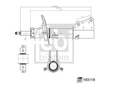 AMORTISOR ON GAZLI MERCEDES CITAN W415 08 . RENAULT KANGOO III 08