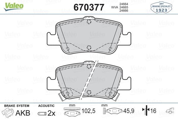 ARKA FREN BALATA TOYOTA AURIS. COROLLA 1.33L 1.6L 1NR-FE 1ZR-FAE NRE180 ZRE181 ZRE185 12- 1.4L 1ND-FTV D-4D NDE150 NDE180 07-