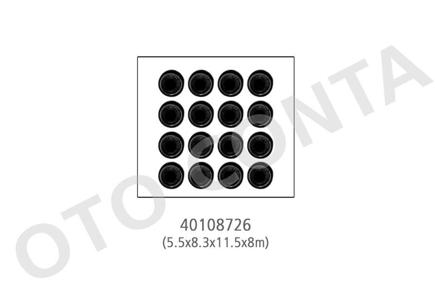 SUBAP LASTİĞİ 16 adet CLIO III-TWNG-MODUS 05 LOGAN SANDERO 12 1.2 16V D4F 5.5x8.3x11.5x8mm
