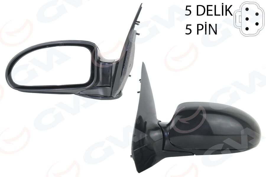 DIŞ DİKİZ AYNASI SOL FOCUS 98 ELEKTRİKLİ ISITMALI ASTARLI SİYAH KONVEKS 5 FİŞ VM-319EHPL