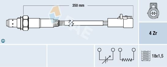 OKSIJEN SENSORU FIESTA V FORD KA 1.3 01 08 FIESTA IV 08 FUSION 02 1.25-1.6-1.4 16V