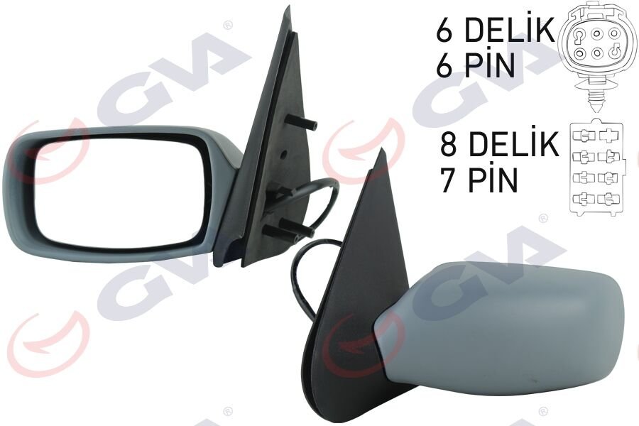 DIŞ DİKİZ AYNASI SOL FIESTA 96 00 MAZDA 121 96 ELEKTRİKLİ ISITMALI ASTARLI KONVEKS VM-306EHPL