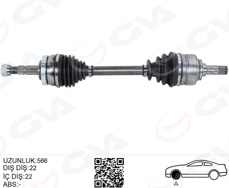 KOMPLE AKS SOL OPEL CORSA C 1.2 01-06 29DİŞ 566mm