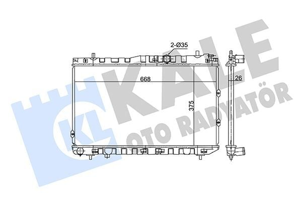RADYATÖR KIA CERATO 1.5CRDI 05 MT BRAZING 375X668X26 SU RADYATÖRÜ
