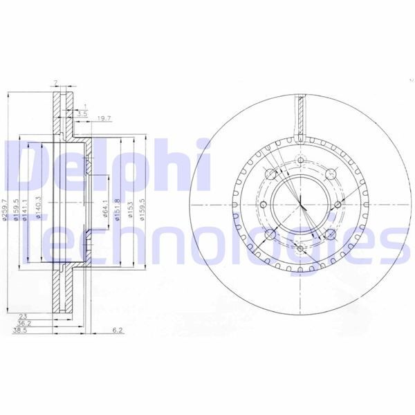 FREN DİSKİ ÇİFTLİ PAKET . DELİKLİ ÖN HONDA CIVIC 06/2002 03/2006