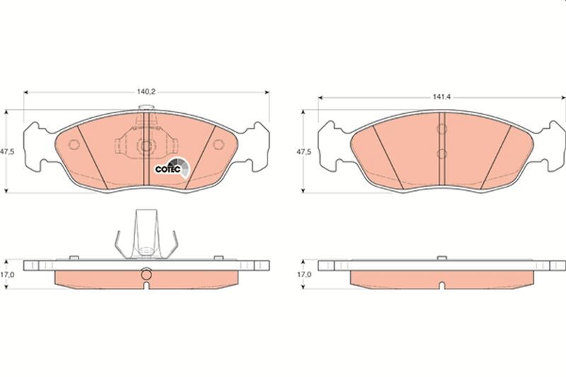 ÖN BALATA FİŞSİZ P306 93-01 XSARA 2.0 16V 97-05 P106-SAXO 1.4-1.6 GDB1322