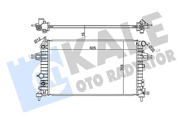 RADYATÖR BRAZİNG ASTRA H 1.2-1.4-1.8-ZAFIRA B 1.6 AC KLİMASIZ MEK 600x368x26