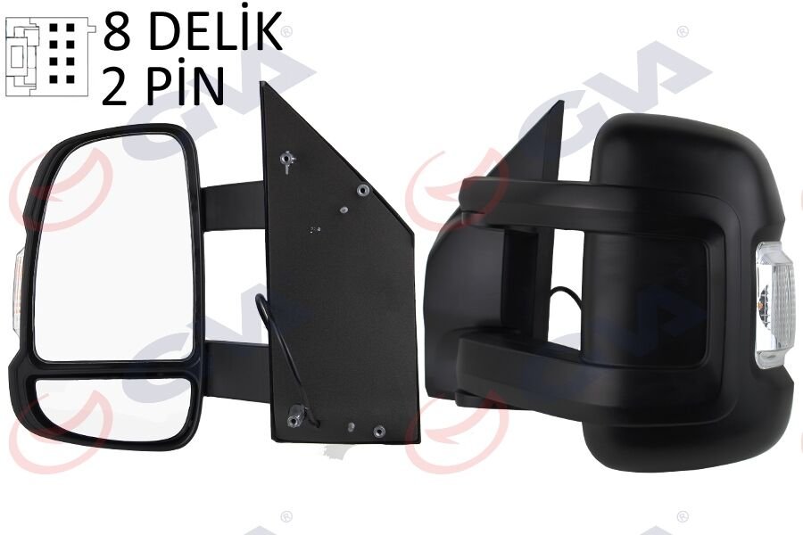DIŞ DİKİZ AYNASI SOL DUCATO-BOXER-JUMPER 06 MEKANİK KONVEKS SİNYALLİ UZUN KOL KONVEKS VM-6203NSL
