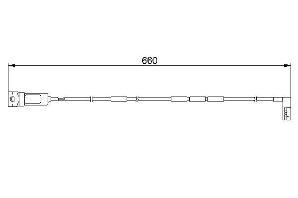 ÖN BALATA FİŞİ İKAZ KABLOSU OPEL ASTRA F 94-8.02 VECTRA A 88-95 670mm