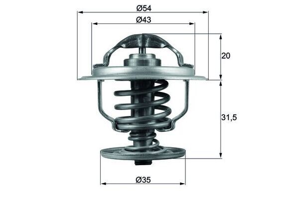 TERMOSTAT 87C CADDY III-GOLF V-PASSAT 05-09 A3 05-08 IBIZA IV-LEON 05-10 1.9-2.0