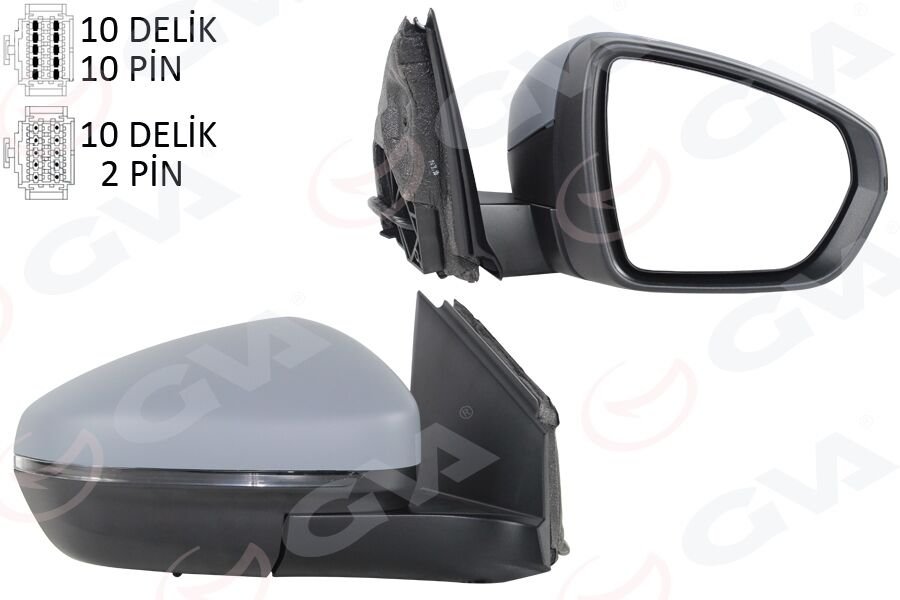 DIŞ DİKİZ AYNASI SAĞ ELEKTRİKLİ KATLANABİLİR ISITMALI SİNYALLİ ASTARLI KONVEKS PSA 3008-4008 16-23