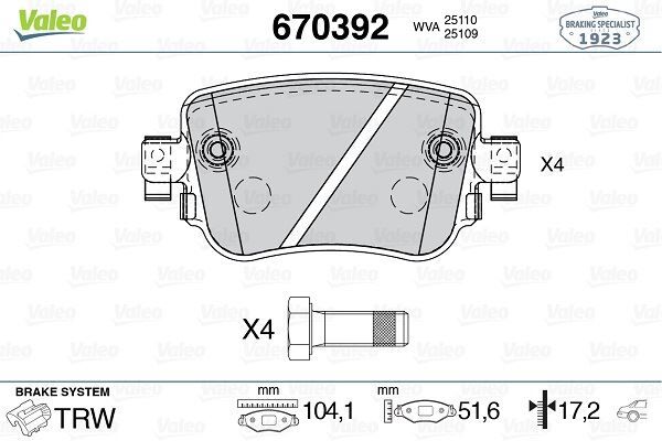 ARKA BALATA VW CADDY IV 2.0TDI 15 CUUF-DFSF 104.1x17.2x51.6