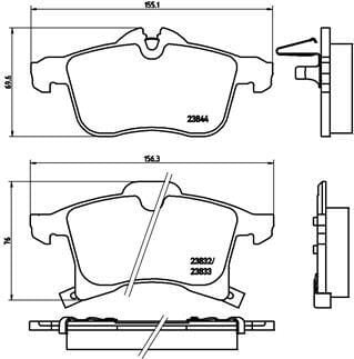DİSK FREN BALATASI ÖN CHEVROLET GM ASTRA 2.2/2.0D-OPEL ASTRA 1.6/1.8/2.0/2.2/2.0D/2.2D 98