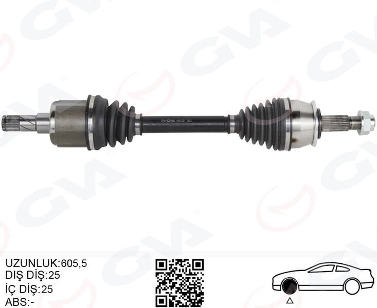KOMPLE AKS SOL OPEL MOKKA 12 1.4 NET 1.6 CDTI DTN-DTU-DTH CHEVROLET TRAX 1.4-1.6 12 MANUEL VİTES 25 DİŞ