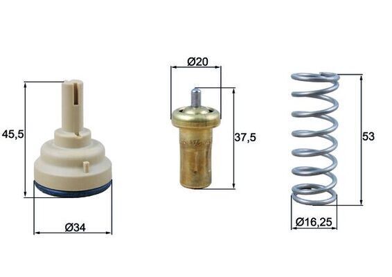 TERMOSTAT KOMPLE 95C GOLF 5-JETTA 11 TIGUAN 07 IBIZA 09 FABIA 10-15