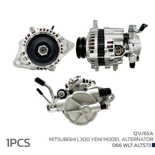 ALTERNATÖR KOMPLE MITSUBISHI L300 2.5L 4D56 8v P15 92-03 12V 65A ÇİFT KASNAK - VAKUMLU