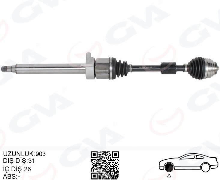 KOMPLE AKS ON SAG BMW F45 F48 MINI COUNTRYMAN F60 MINI CLUBMAN F54 903MM 31608626886