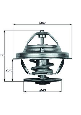 TERMOSTAT 75 C MERCEDES M116 M117 W116 W126 R107 C107