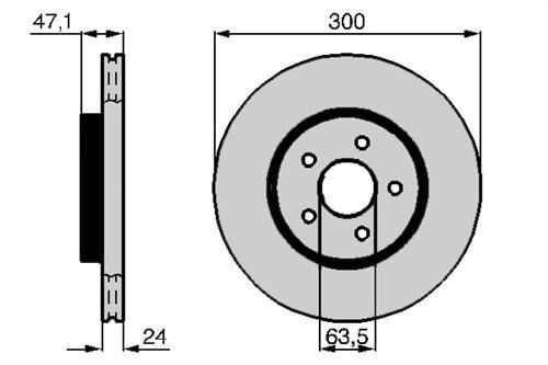 ON FREN DISK AYNASI MONDEO III 00 07 JAGUAR X TYPE 01 09 OLCU 300 24 5 BIJON