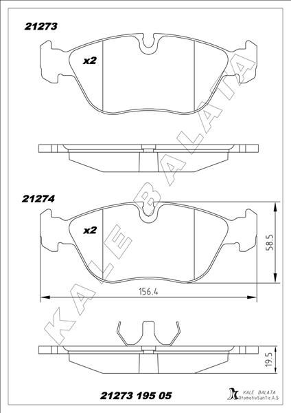 ÖN BALATA VOLVO 850 2.0 2.3 T5 2.5 91-96 S70 2.3 2.4 2.5 97-00 V70 97-00 C70 2.0T 97-02