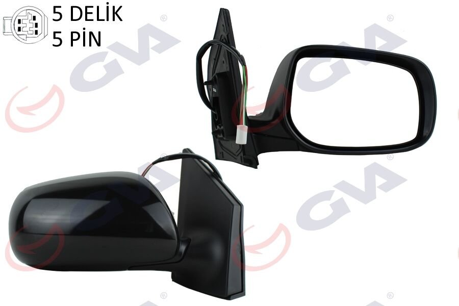 DIŞ DİKİZ AYNASI SAĞ COROLLA 08 ELEKTRİKLİ ISITMALI ASTARLI KONVEKS 5 FİŞ VM-6263NEHPR