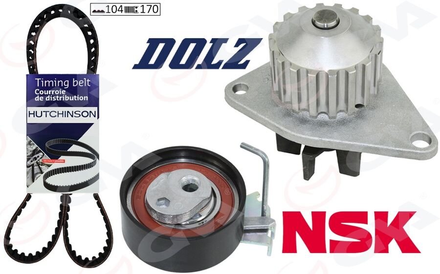 DEVİRDAİMLİ EKSANTRİK GERGİ KİTİ 104x170 206-207-306-307-BIPPER-PARTNER-BERLINGO-C2-NEMO-FIORINO 1.4