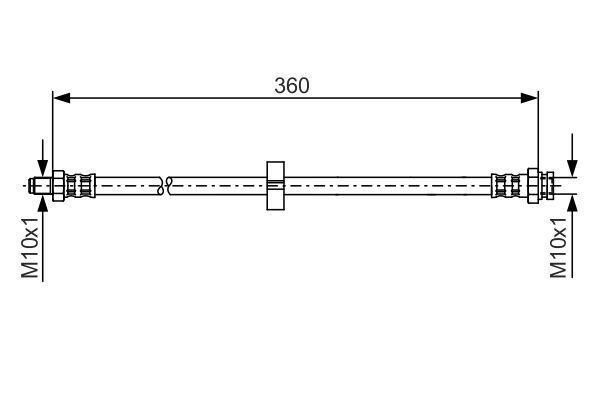 FREN HORTUMU; ARKA. 360.00 MM
