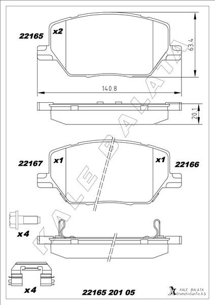 ÖN FREN BALATASI FIAT 500X 14 JEEP RENEGADE 14 COMPASS 20 1.3D MTJ 1.3TB 1.4 1.6D MTJ 1.6E-TORQ 2.0D MTJ